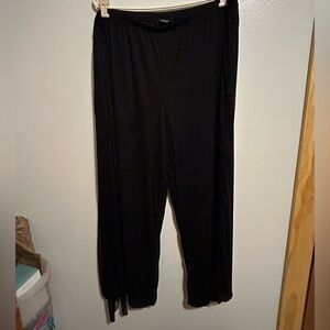 Onyx Nite Black Wide-Leg Pants with sheer outer layer